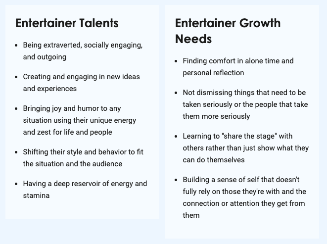 Entertainer Talents